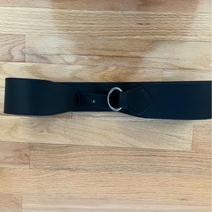 Garnet Hill Black Leather Belt